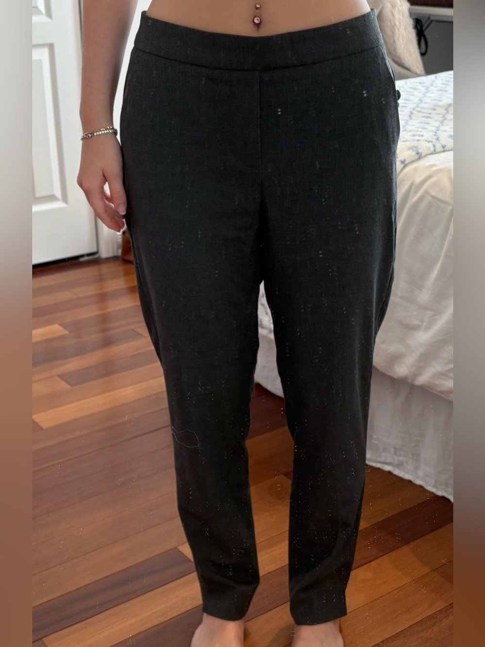 Grey Tailored Dress Pants